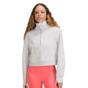 NWT RARE!!! Lululemon Hawaiian Scuba Oversized Half-Zip Gray Hoodie Size M/L